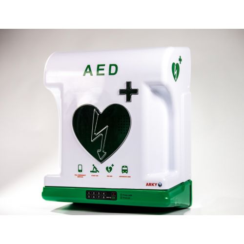 Utendørs hjertestarterskap med alarm og kodelås fra Arky