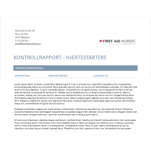 Serviceavtale for hjertestarter og førstehjelpsutstyr - videomøte 
