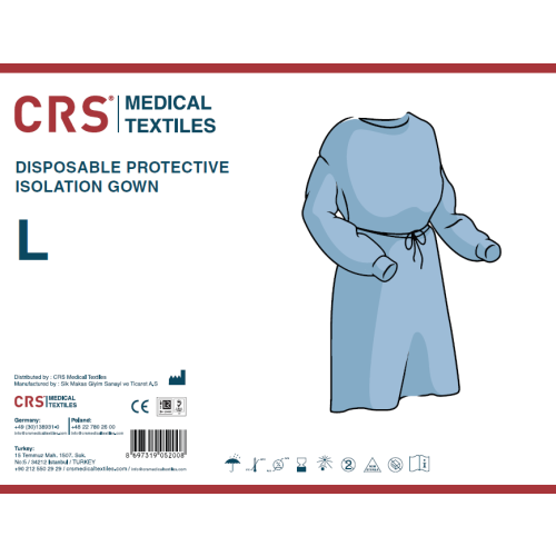 Beskyttelsesfrakk, blå, 58 stk., str. L 