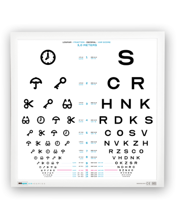 Synstavle kombi 45x45 cm, bokstaver og symboler, 3 meter 