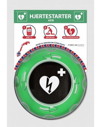 ROTAID utendørs hjertestarterskap med alarm, lys og info-tavle 