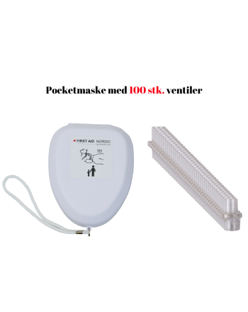 Pocketmaske med 100 ventiler 