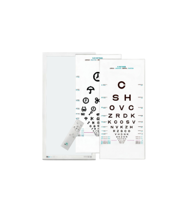 Synstestpakke 30x60 cm, lysboks med to synstavler 